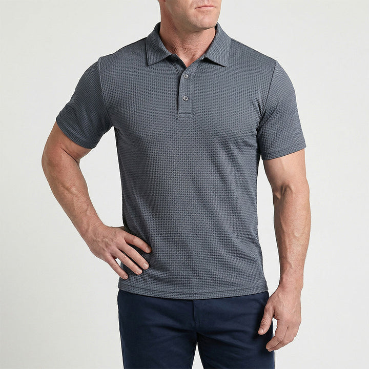 Capri Stretch Piqué Polo in Silverwood Gray