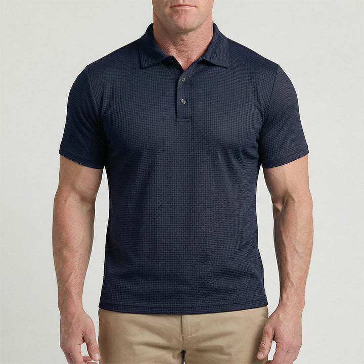 Capri Stretch Piqué Polo in Midnight Navy