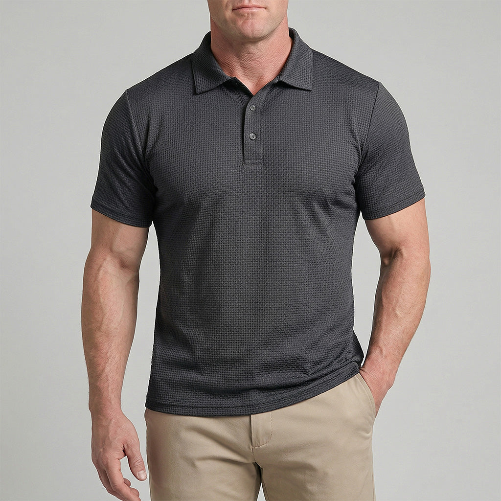 Capri Stretch Piqué Polo in Harbour Gray
