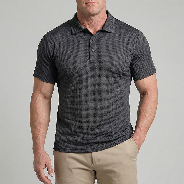 Capri Stretch Piqué Polo in Harbour Gray