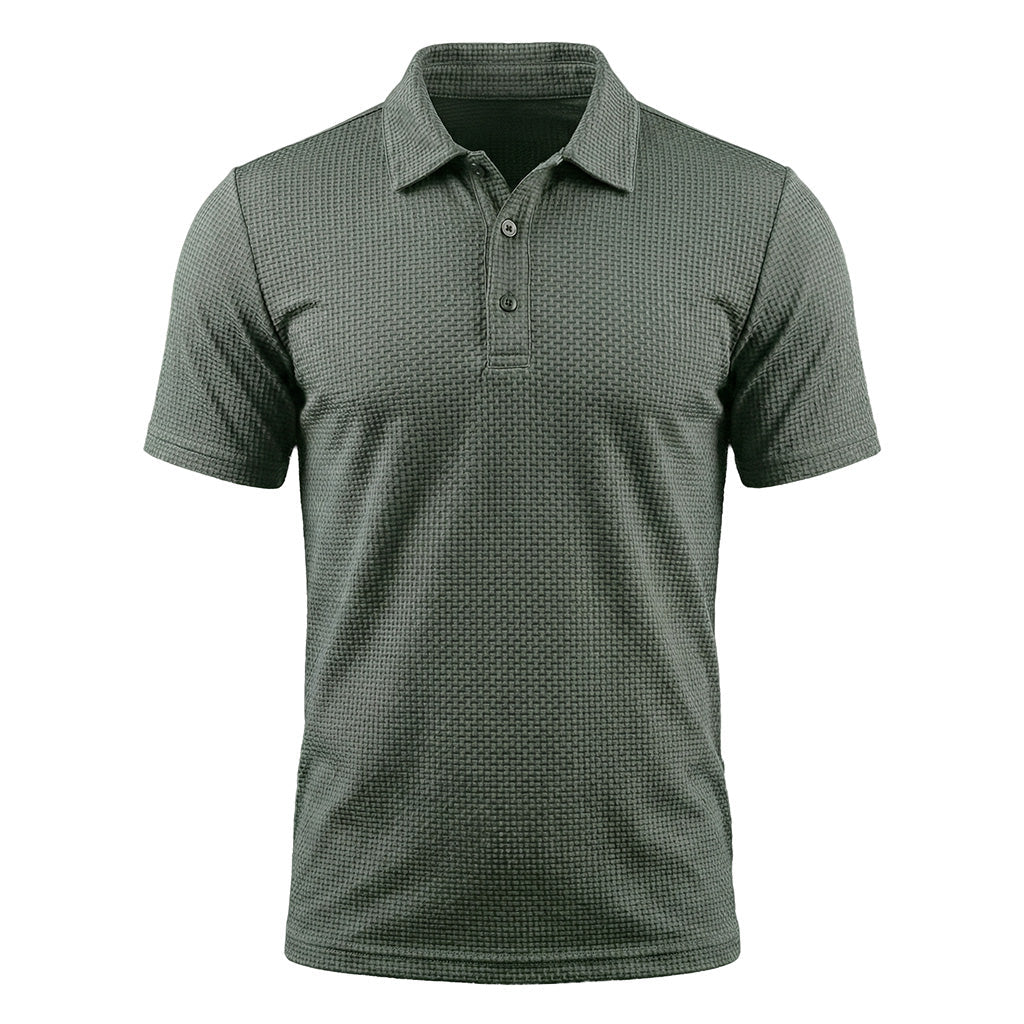 Capri Stretch Piqué Polo in Sage Green — flat