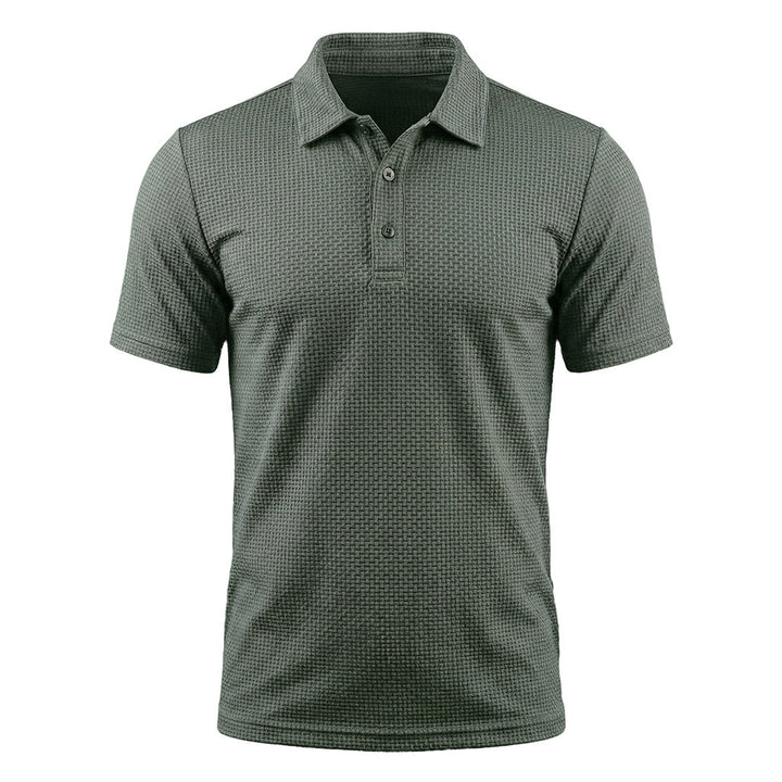 Capri Stretch Piqué Polo in Sage Green — flat