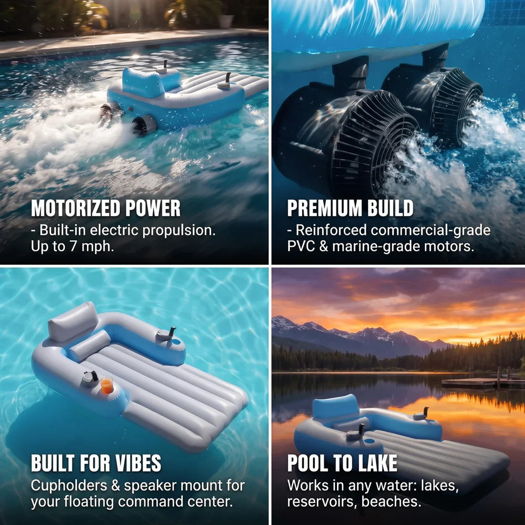AquaPilot Pro™ Motorized Luxury Pool Lounger